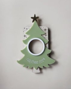 Laser Cut Christmas Theme Photo Frame