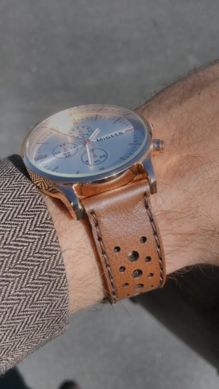 Laser Cut Rallye Style Watch Band