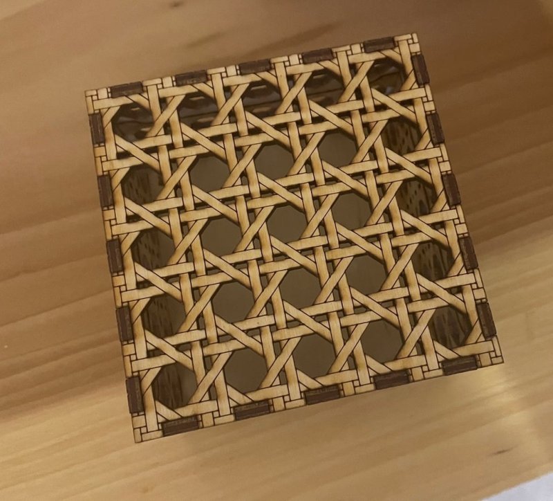 Laser Cut Rattan Box