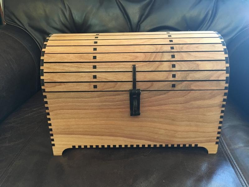 Laser Cut Treasure Chest with Hasp