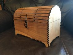 Laser Cut Treasure Chest with Hasp