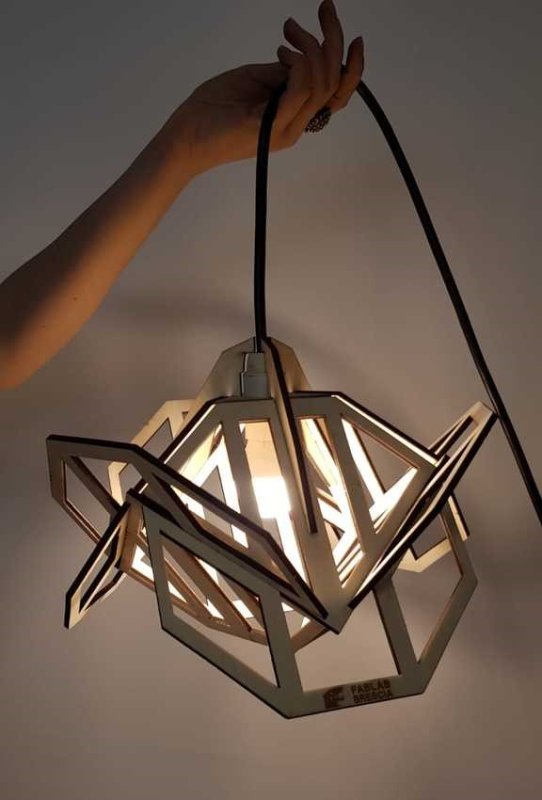 Laser Cut Geometric Lamp