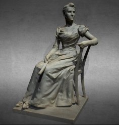 Seated Lady 3D Printer Model