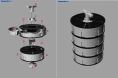 Cajonera De Bobinas Divisibles Apilables /// Stackable Spool Drawer /// (1/2-1/3-1/4) Grilon3 1kg Argentina 3D Printer Model