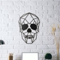 Skull Wall Sculpture 2D 3D Printer Model