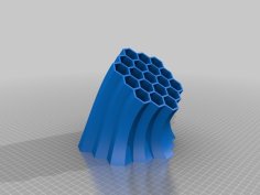 Slanted Hex Penholder 3D Printer Model