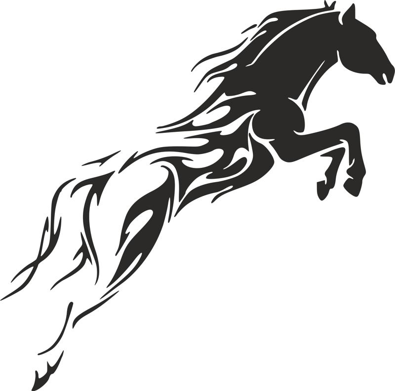 Tribal Horse Unique Tattoo für Männer DXF-Datei