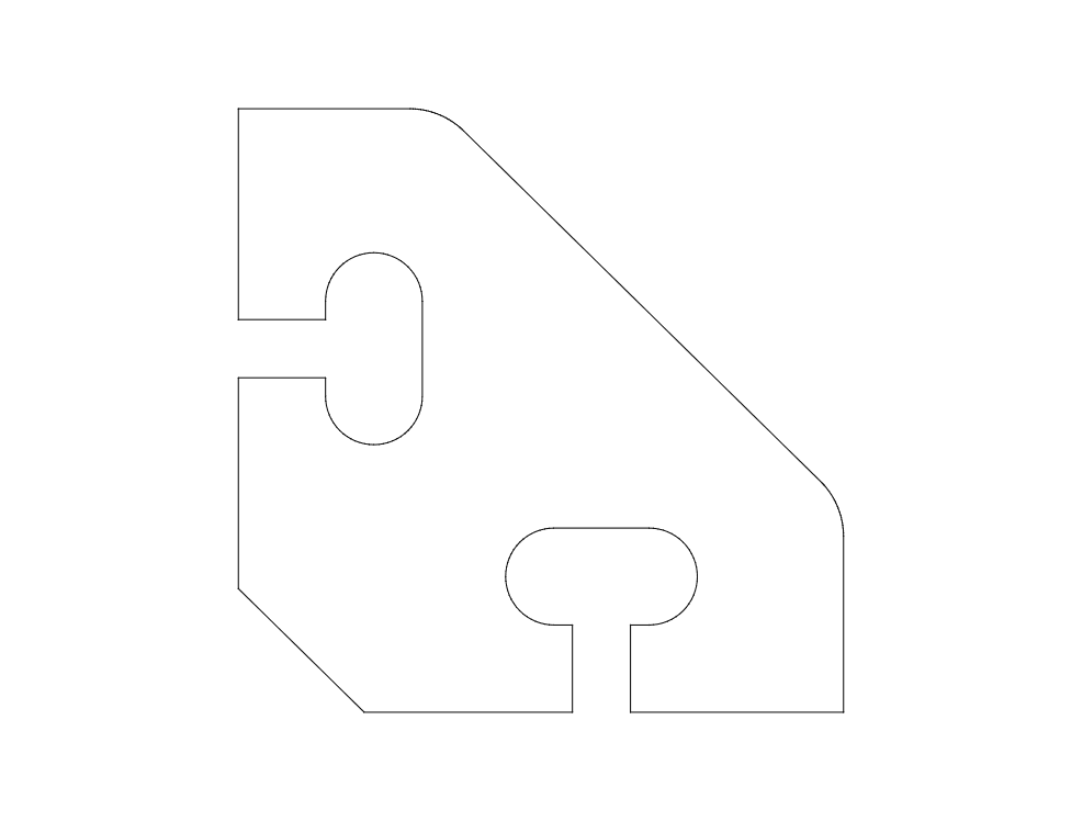 диагональная скобка-37,5x37,5 файл dxf