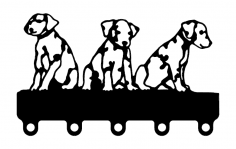 Puppies Coat Hook dxf File