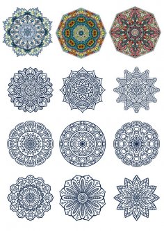 Doodle Circular Pattern Design Mandala Free Vector