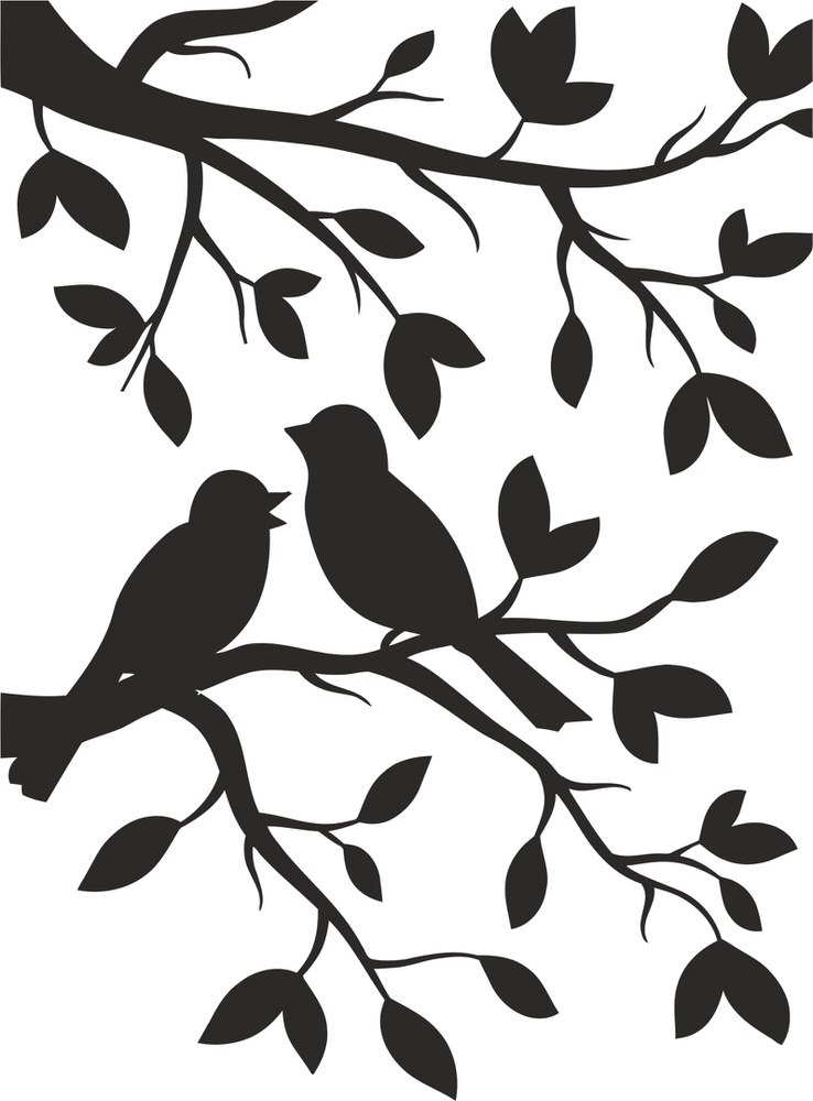 vector stickers music cdr 3axis.co   Download Free Stencil Birds Vector