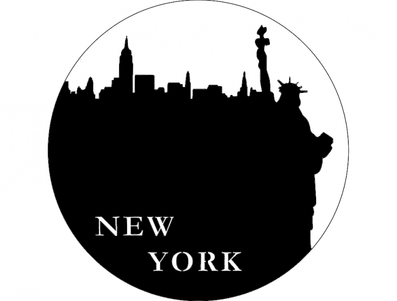 Нью-йоркские часы dxf файл