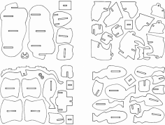 Arquivo dxf Rhino 3D Puzzle