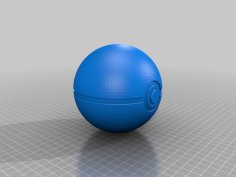 Pokeball Solid 3D Printer Model