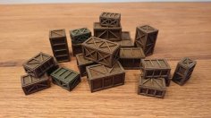 Laser Cut  Crates – 28 Mm Wargaming Terrain