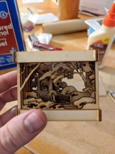 Laser Cut Minitarized Landscape As Ornament