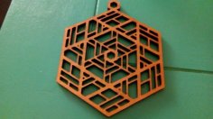 Laser Cut Stained Glass Inspired Ornament