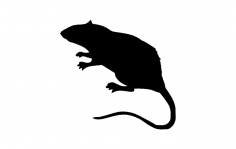 चूहा सिल्हूट dxf फ़ाइल