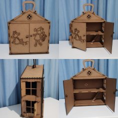 Laser Cut Portable Dollhouse