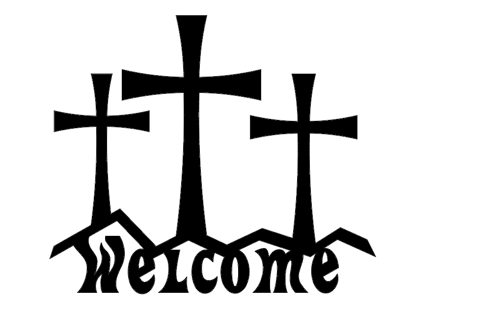 Cross Welcome dxf File