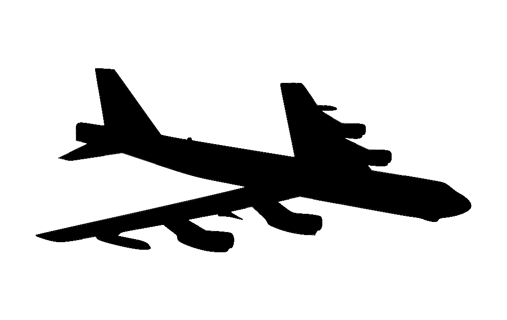 B 52 Arquivo dxf de vetor de aeronave