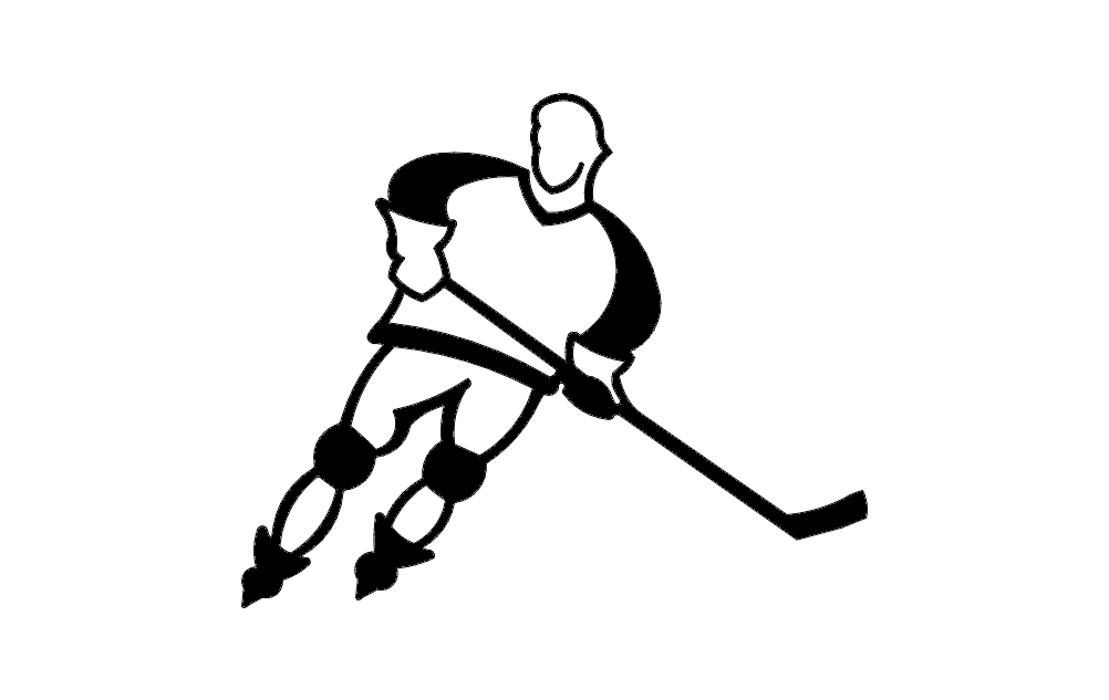 Hockey Player dxf File