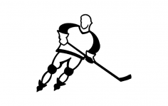 Fichier dxf de joueur de hockey