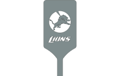 Logotipo do Lions em arquivo dxf de espátula