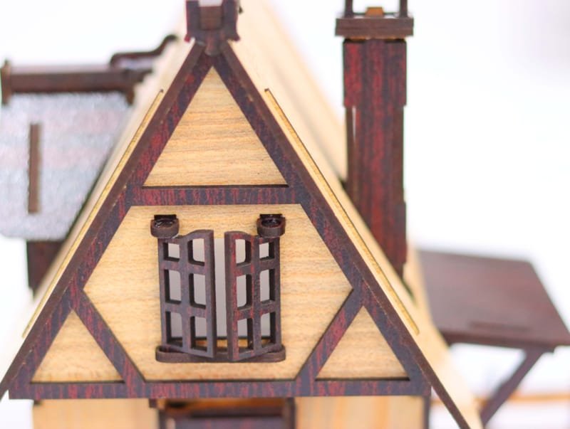 Laser Cut Kids Wooden Doll House, Miniature Wooden House