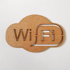 Laser Cut Wifi Sign Wooden Unfinished