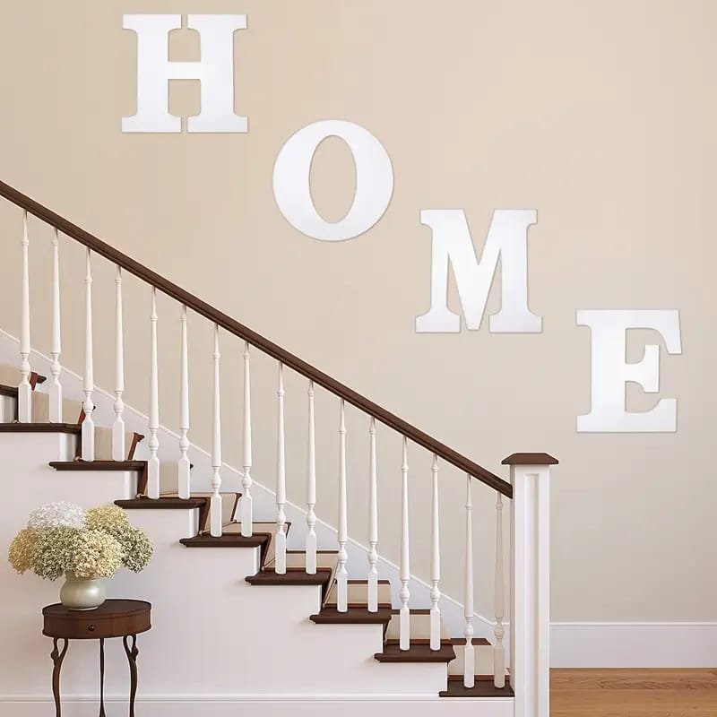 Laser Cut Large Elegant Home Decor Letters Home Letters Wreath Wall