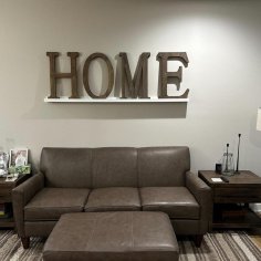 Laser Cut Wooden Home Letter Wall Decor Rustic Farmhouse Wall Sign