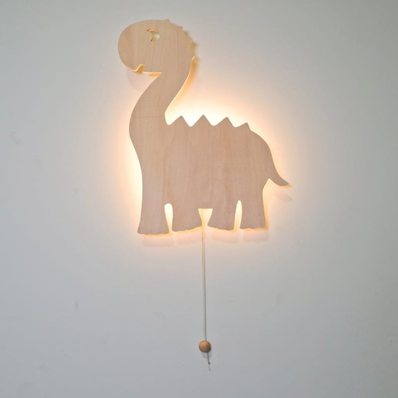 Laser Cut Dinosaur Wall Light – Kids Night Lamp