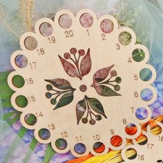 Laser Cut Wooden Thread Holder And Embroidery Floss Organizer for Cross-Stitch