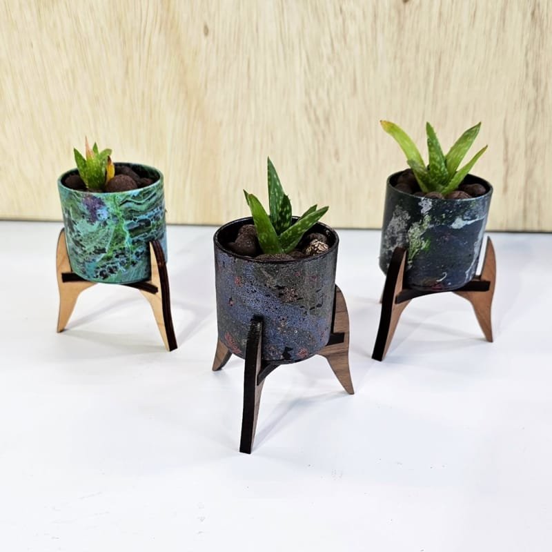 Laser Cut Wooden Indoor Plant Stand