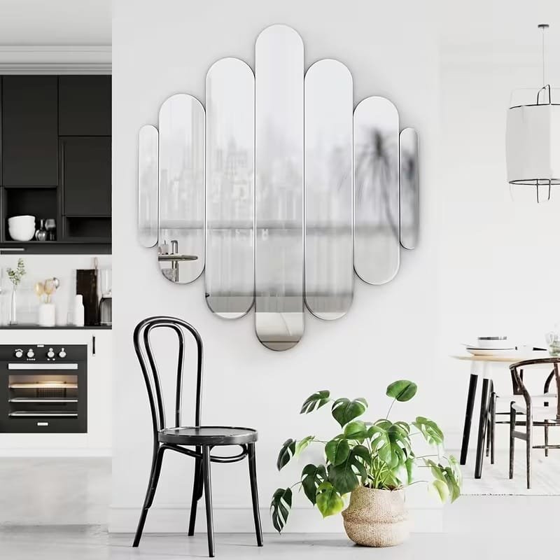 Laser Cut Bohemian Style Decorative Mirrors, Acrylic Mirrors Wall Decoration