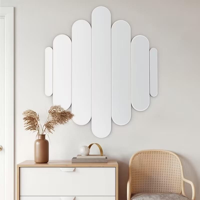 Laser Cut Bohemian Style Decorative Mirrors, Acrylic Mirrors Wall Decoration