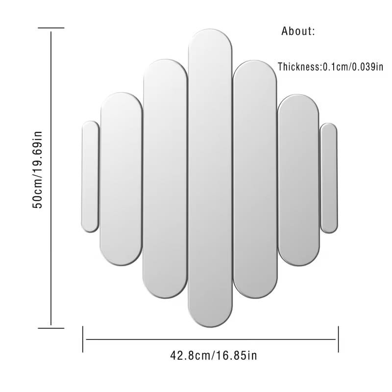 Laser Cut Bohemian Style Decorative Mirrors, Acrylic Mirrors Wall Decoration