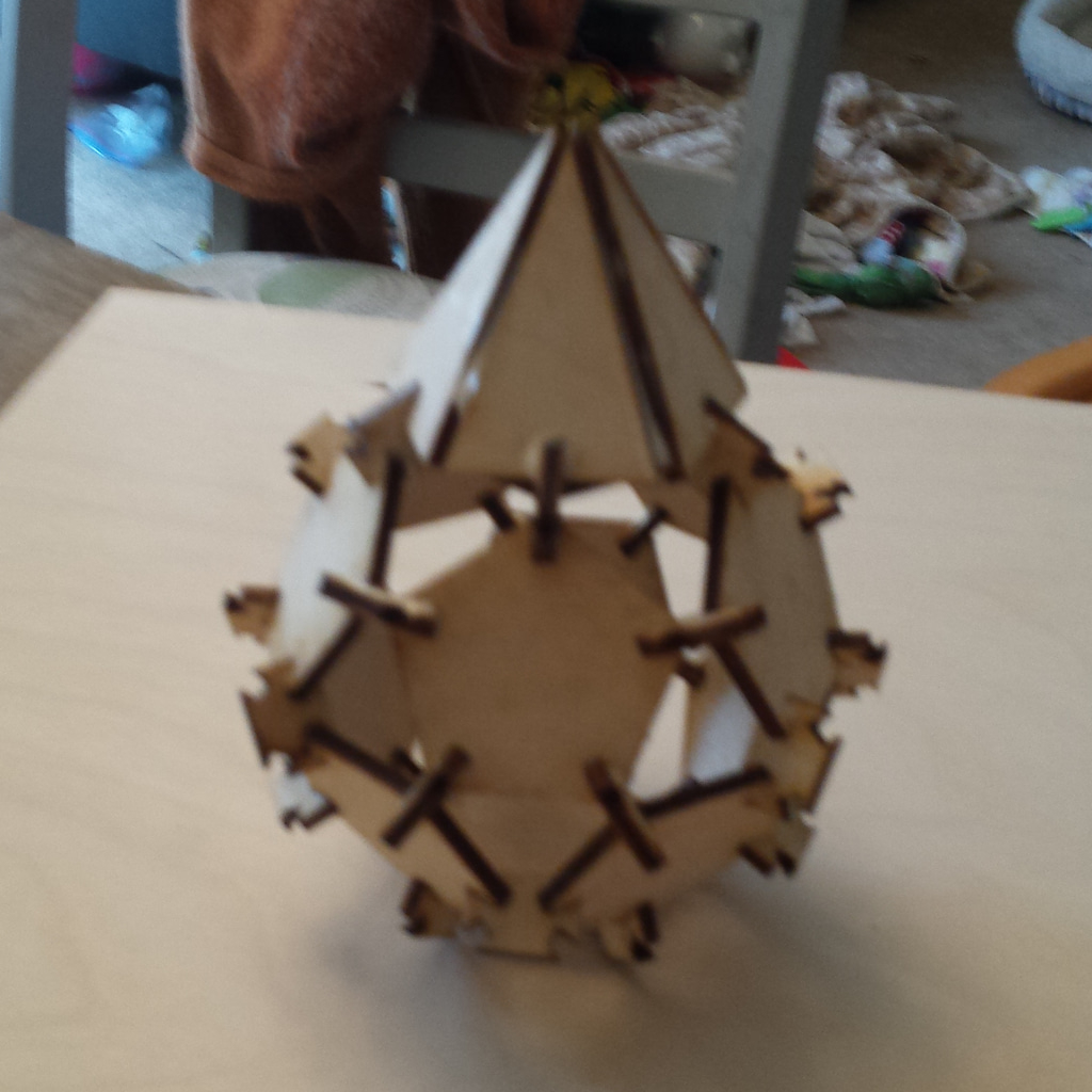 Laser Cut Small Stellated Dodecahedron DXF File