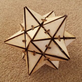 Laser Cut Small Stellated Dodecahedron DXF File