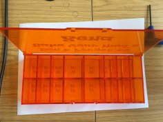 Laser Cut Compartment Storage Box With Lid SVG File