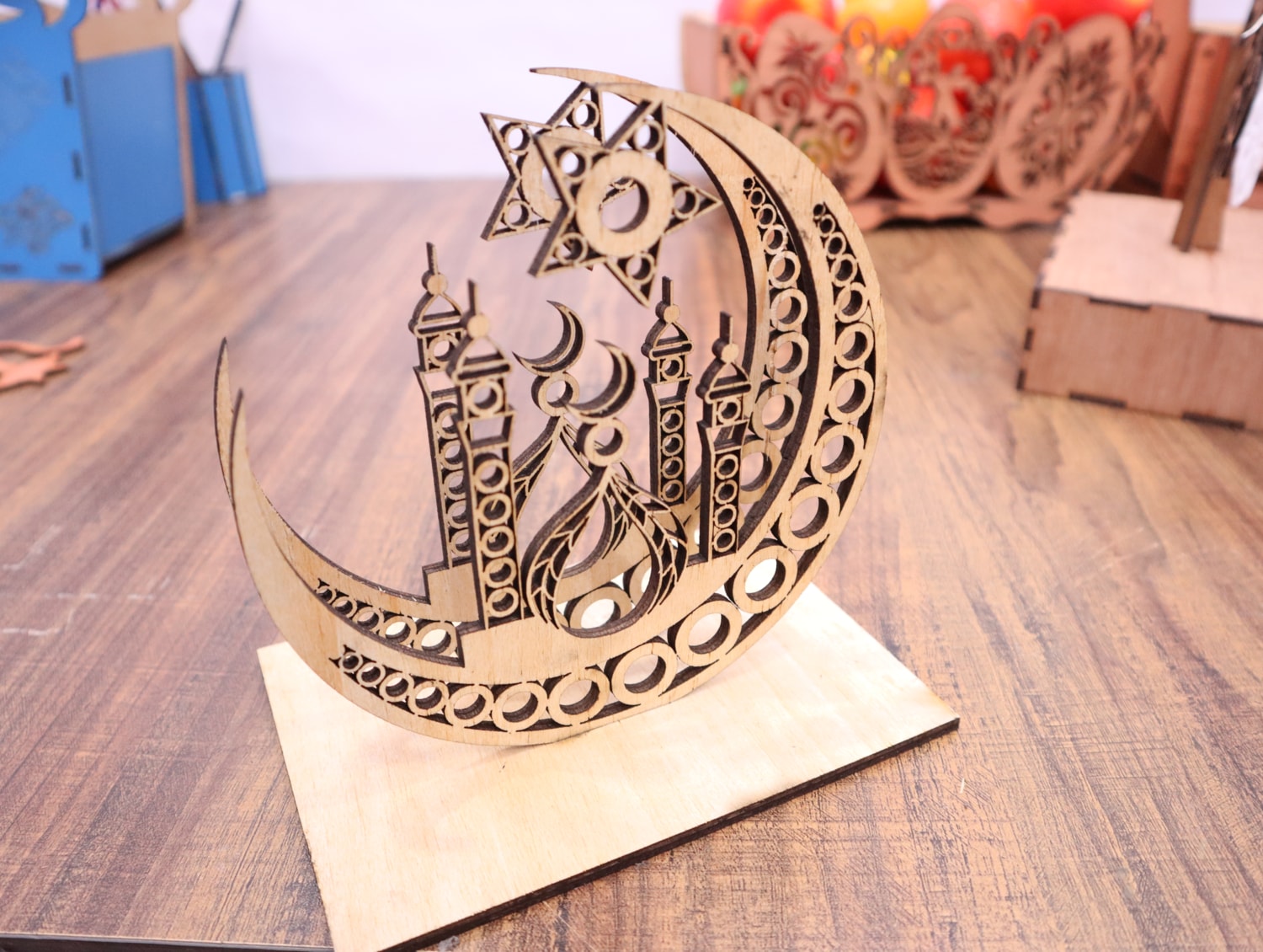 Laser Cut Crescent Napkin Holder 4mm Free Vector