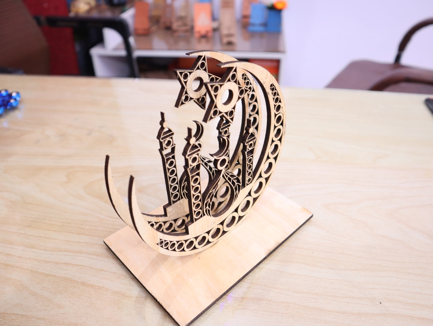 Laser Cut Crescent Napkin Holder 4mm Free Vector