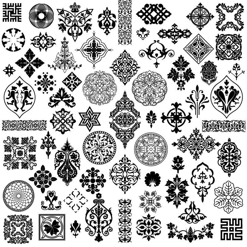 Exquisite Pattern Vector Classical Tradition Free Vector