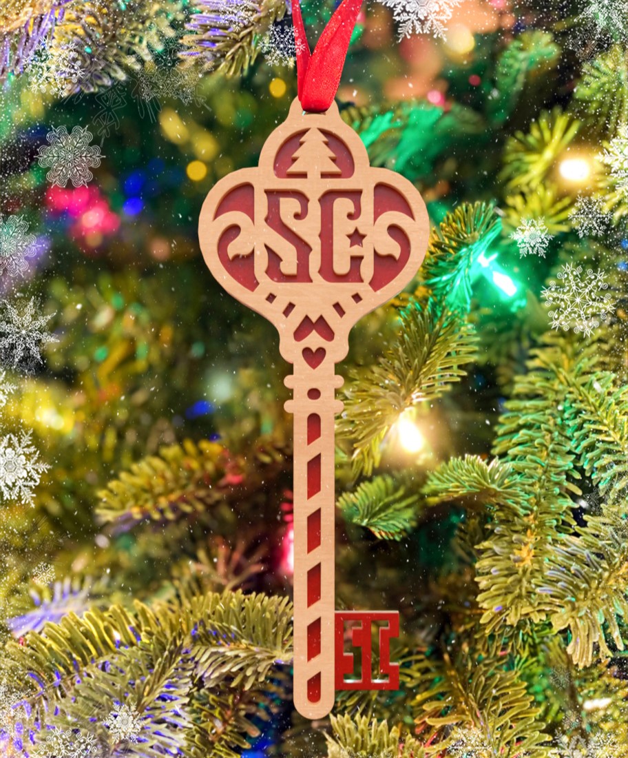 Laser Cut Santa Key Christmas Tree Decoration CDR File