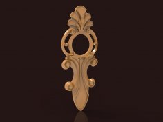 Marco de espejo de mano tallado en madera modelo Stl 3D para archivo Stl de enrutador CNC