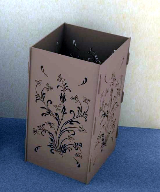 Лазерная резка декоративной вазы Напольная ваза Декор