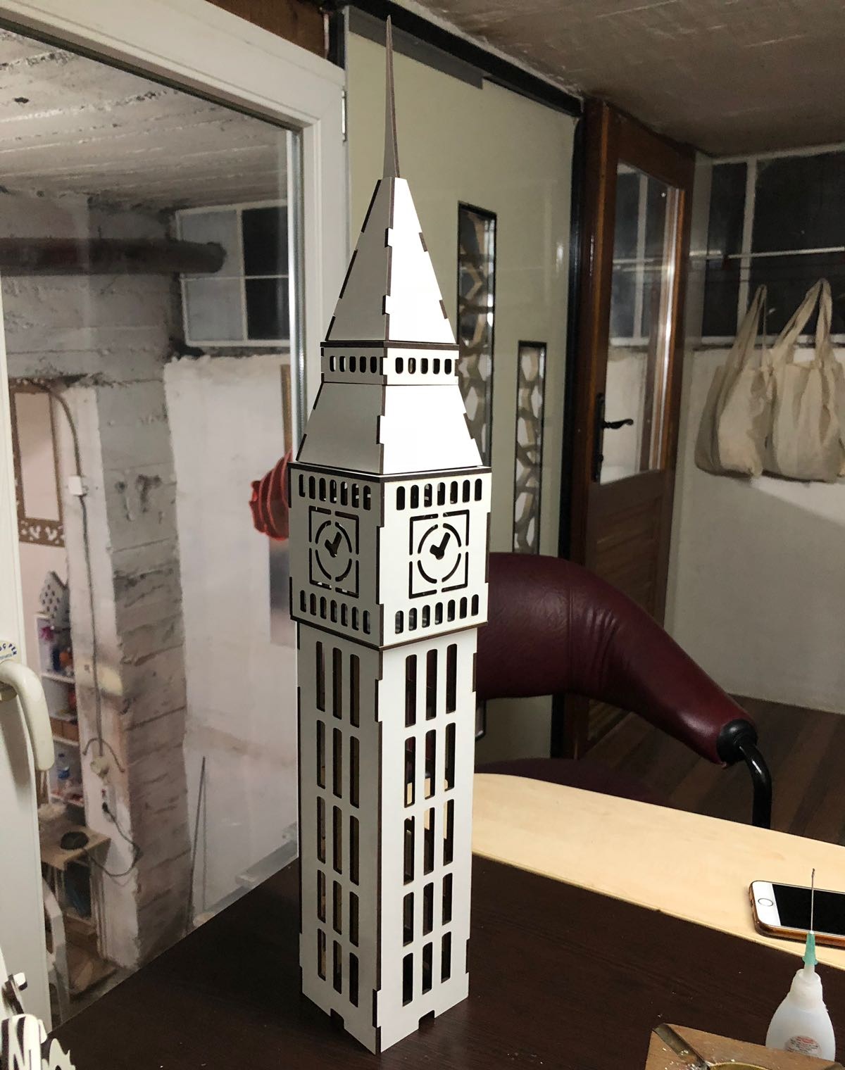 Puzzle 3D del Big Ben tagliato al laser