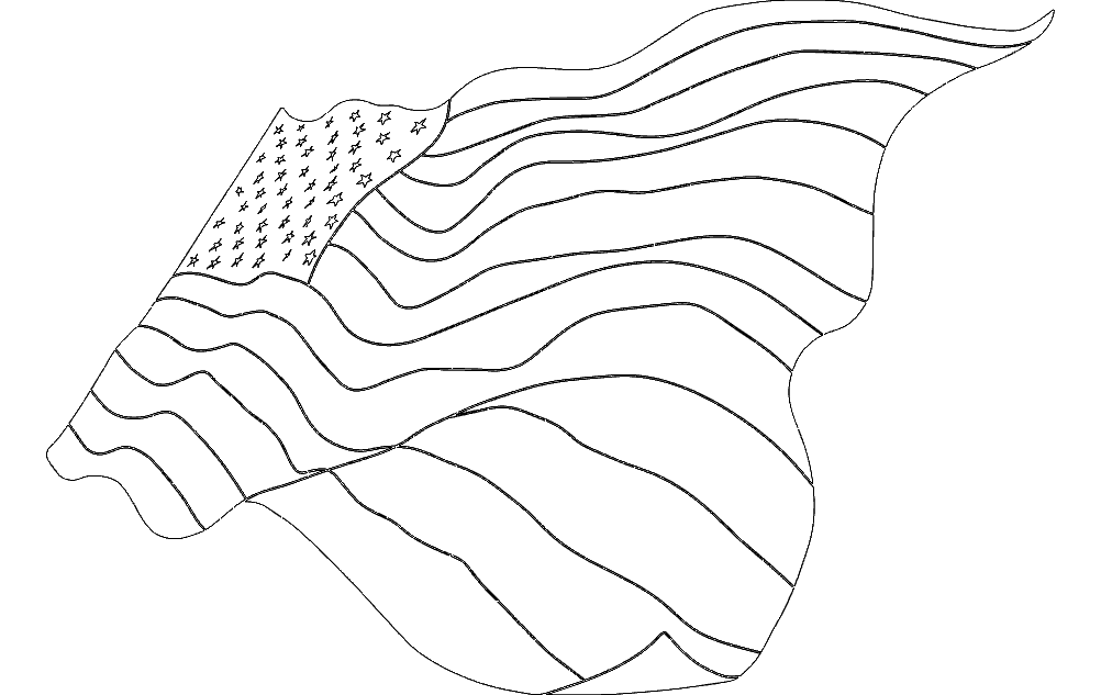 dxf-файл американского флага