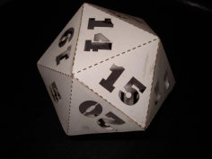 Laser Cut D20 Dice Dungeons Dragons Free Vector